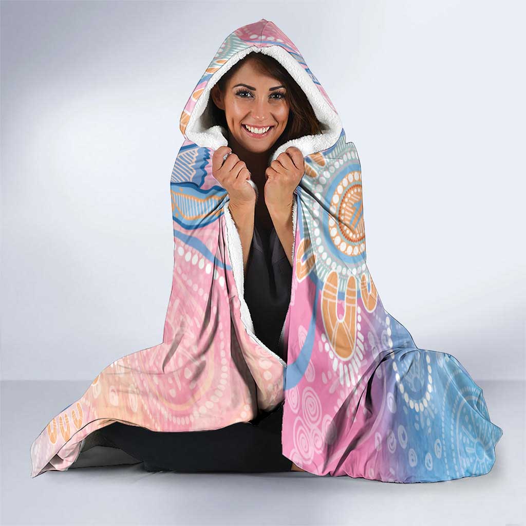Aussie NAIDOC Week Pastel Hooded Blanket Dreaming Whales