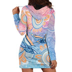 Aussie NAIDOC Week Pastel Hoodie Dress Dreaming Whales