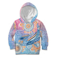 Aussie NAIDOC Week Pastel Kid Hoodie Dreaming Whales