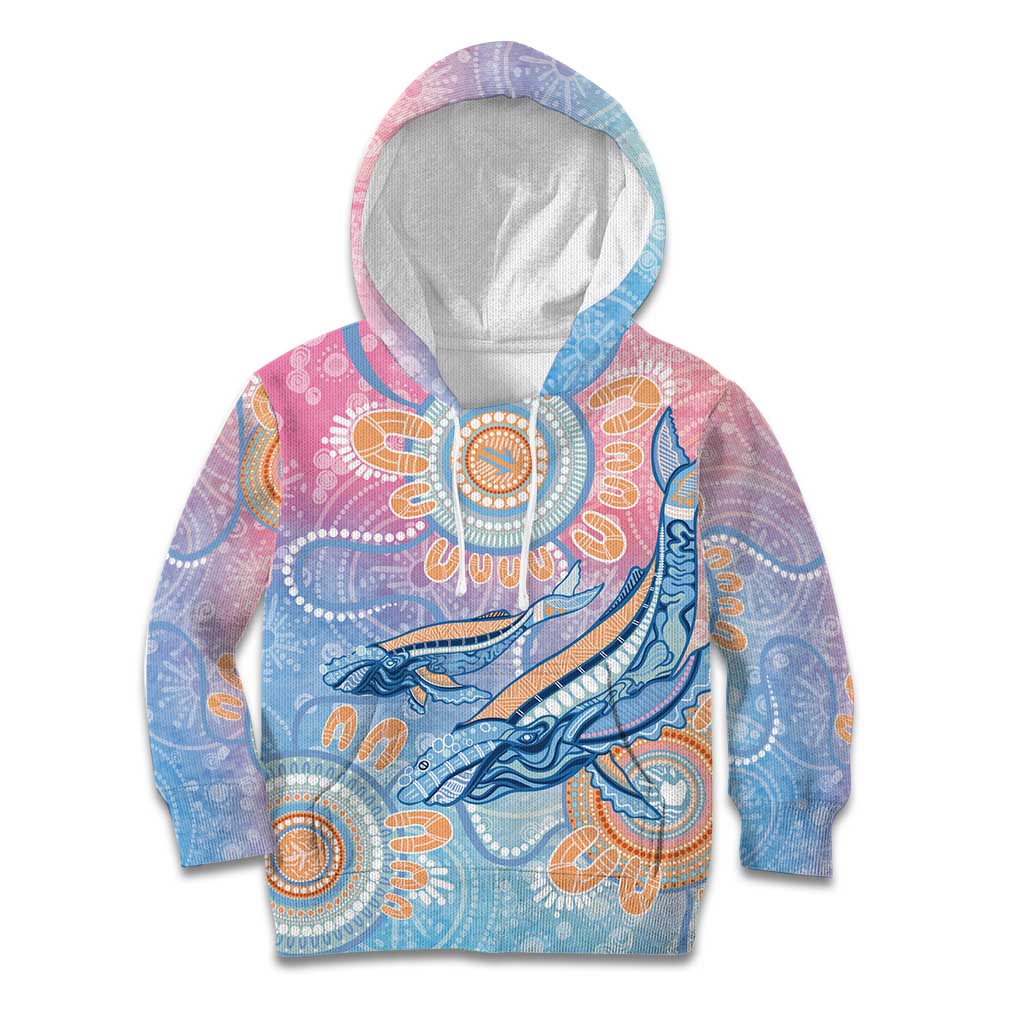 Aussie NAIDOC Week Pastel Kid Hoodie Dreaming Whales