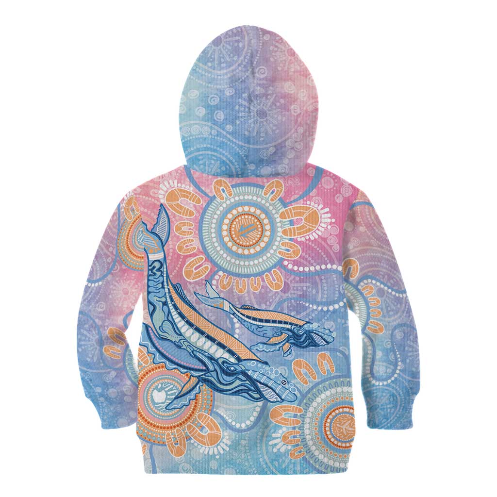 Aussie NAIDOC Week Pastel Kid Hoodie Dreaming Whales