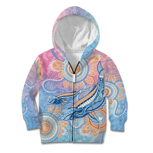 Aussie NAIDOC Week Pastel Kid Hoodie Dreaming Whales
