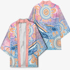 Aussie NAIDOC Week Pastel Kimono Dreaming Whales