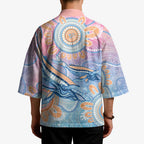 Aussie NAIDOC Week Pastel Kimono Dreaming Whales