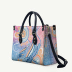 Aussie NAIDOC Week Pastel Leather Bag Dreaming Whales