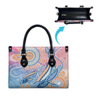 Aussie NAIDOC Week Pastel Leather Bag Dreaming Whales