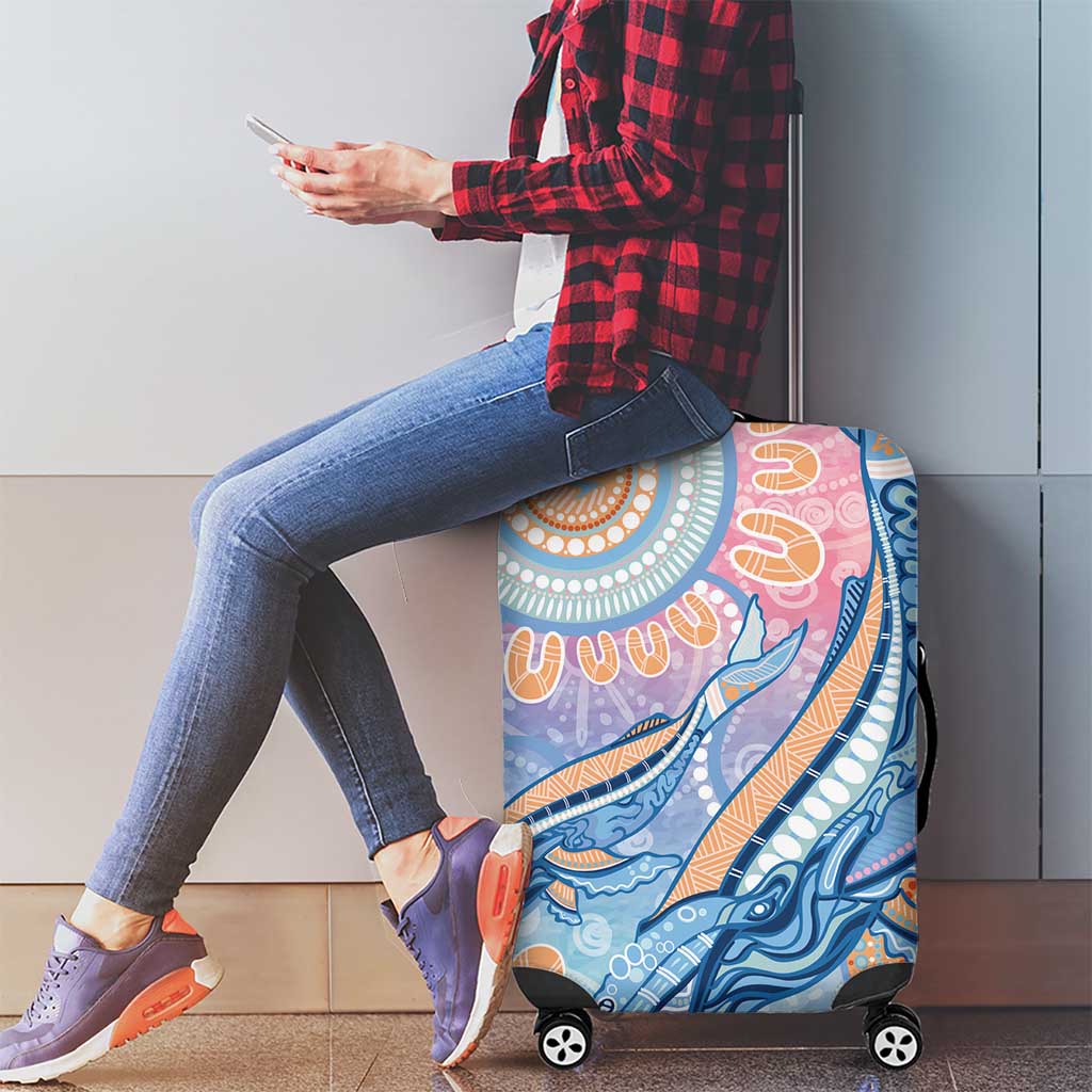 Aussie NAIDOC Week Pastel Luggage Cover Dreaming Whales
