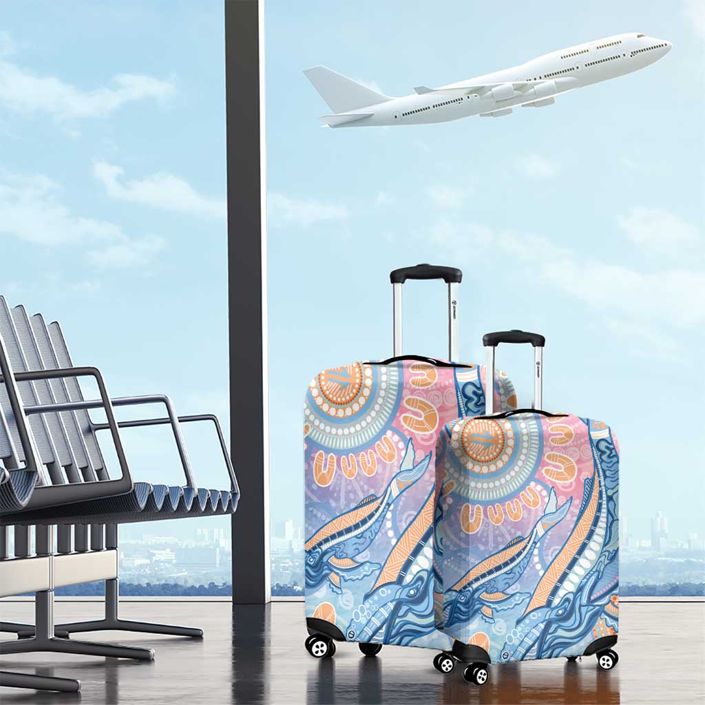 Aussie NAIDOC Week Pastel Luggage Cover Dreaming Whales
