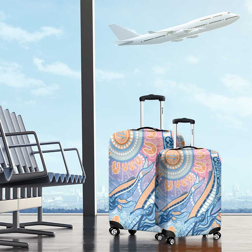 Aussie NAIDOC Week Pastel Luggage Cover Dreaming Whales