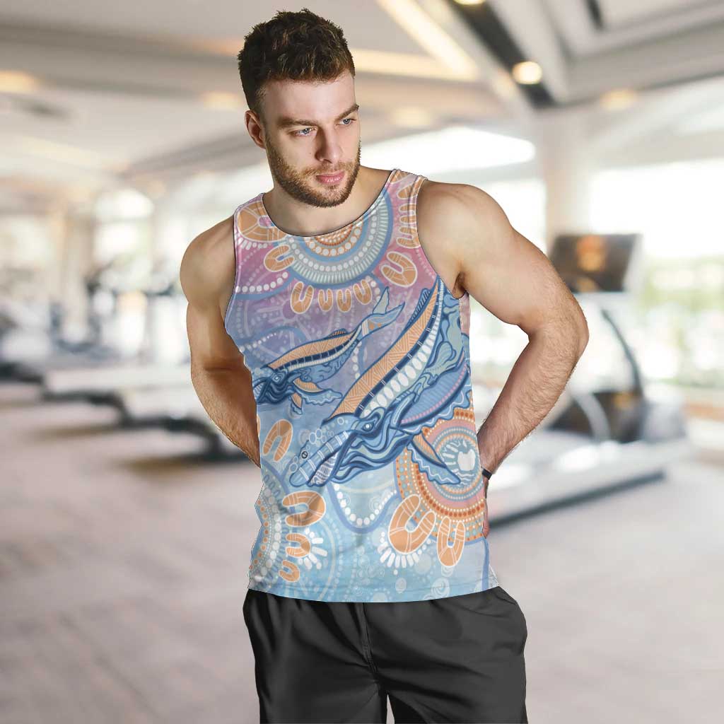 Aussie NAIDOC Week Pastel Men Tank Top Dreaming Whales