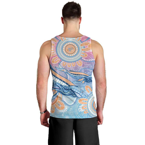 Aussie NAIDOC Week Pastel Men Tank Top Dreaming Whales