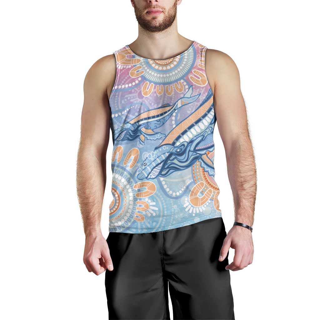 Aussie NAIDOC Week Pastel Men Tank Top Dreaming Whales