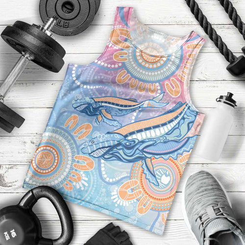Aussie NAIDOC Week Pastel Men Tank Top Dreaming Whales