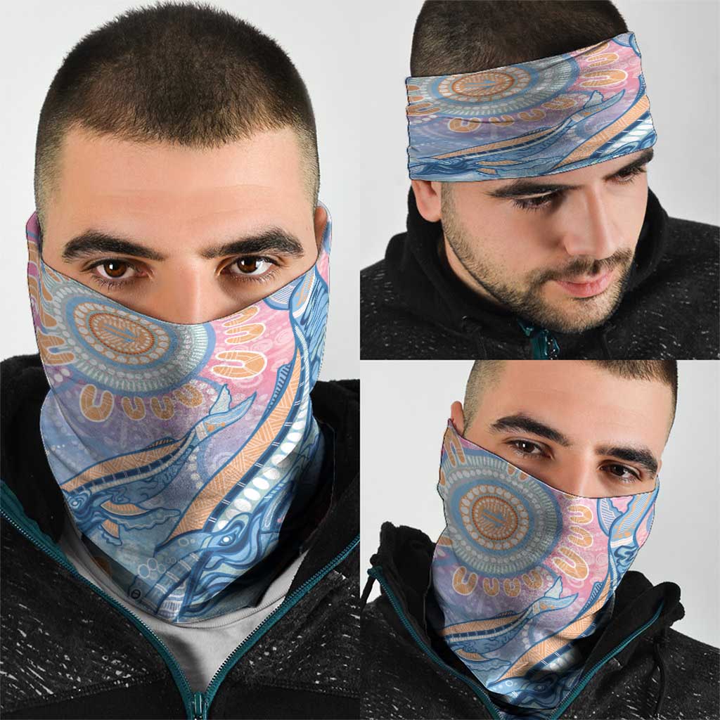 Aussie NAIDOC Week Pastel Neck Gaiter Dreaming Whales