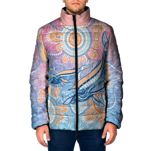 Aussie NAIDOC Week Pastel Padded Jacket Dreaming Whales