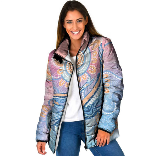Aussie NAIDOC Week Pastel Padded Jacket Dreaming Whales