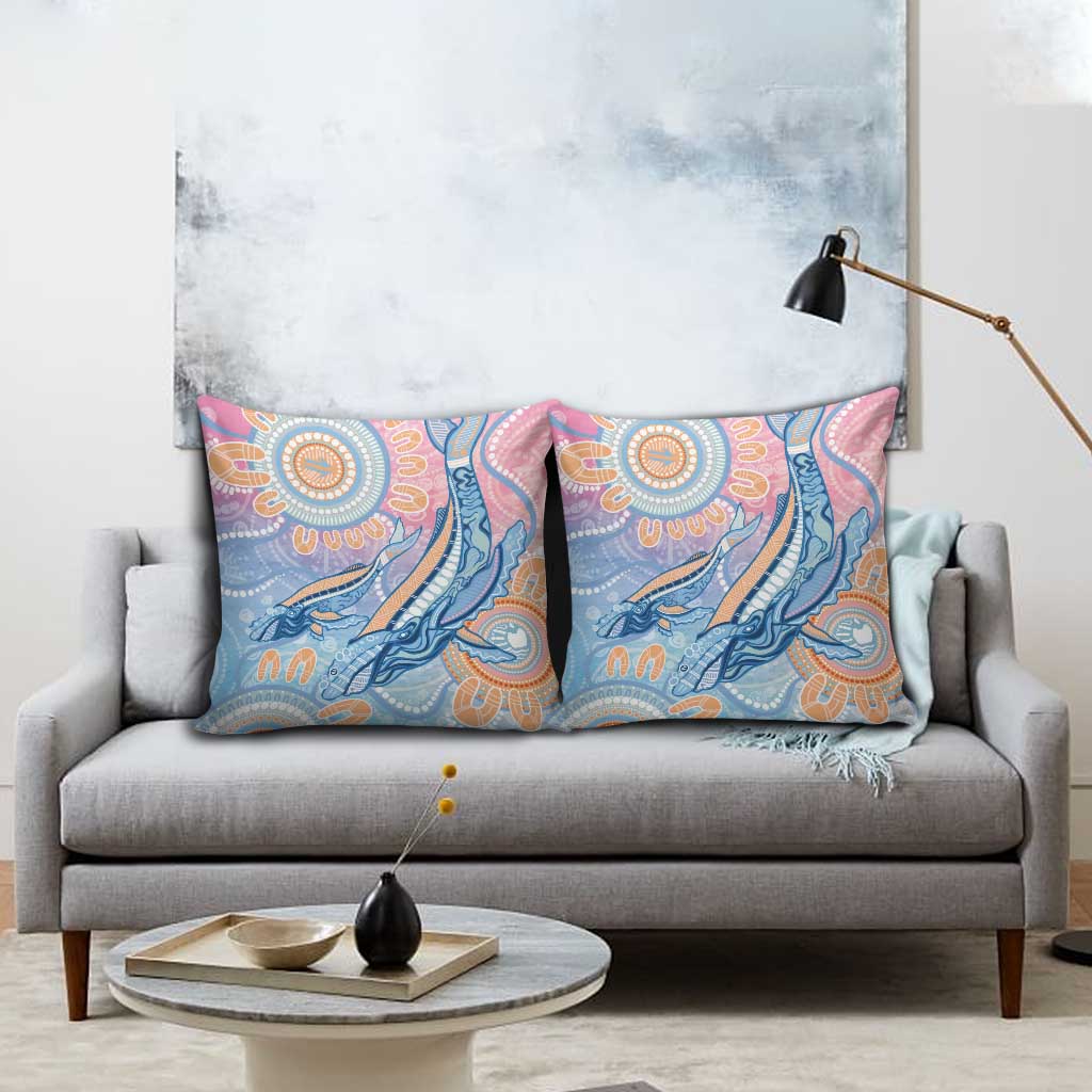 Aussie NAIDOC Week Pastel Pillow Cover Dreaming Whales