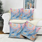 Aussie NAIDOC Week Pastel Pillow Cover Dreaming Whales