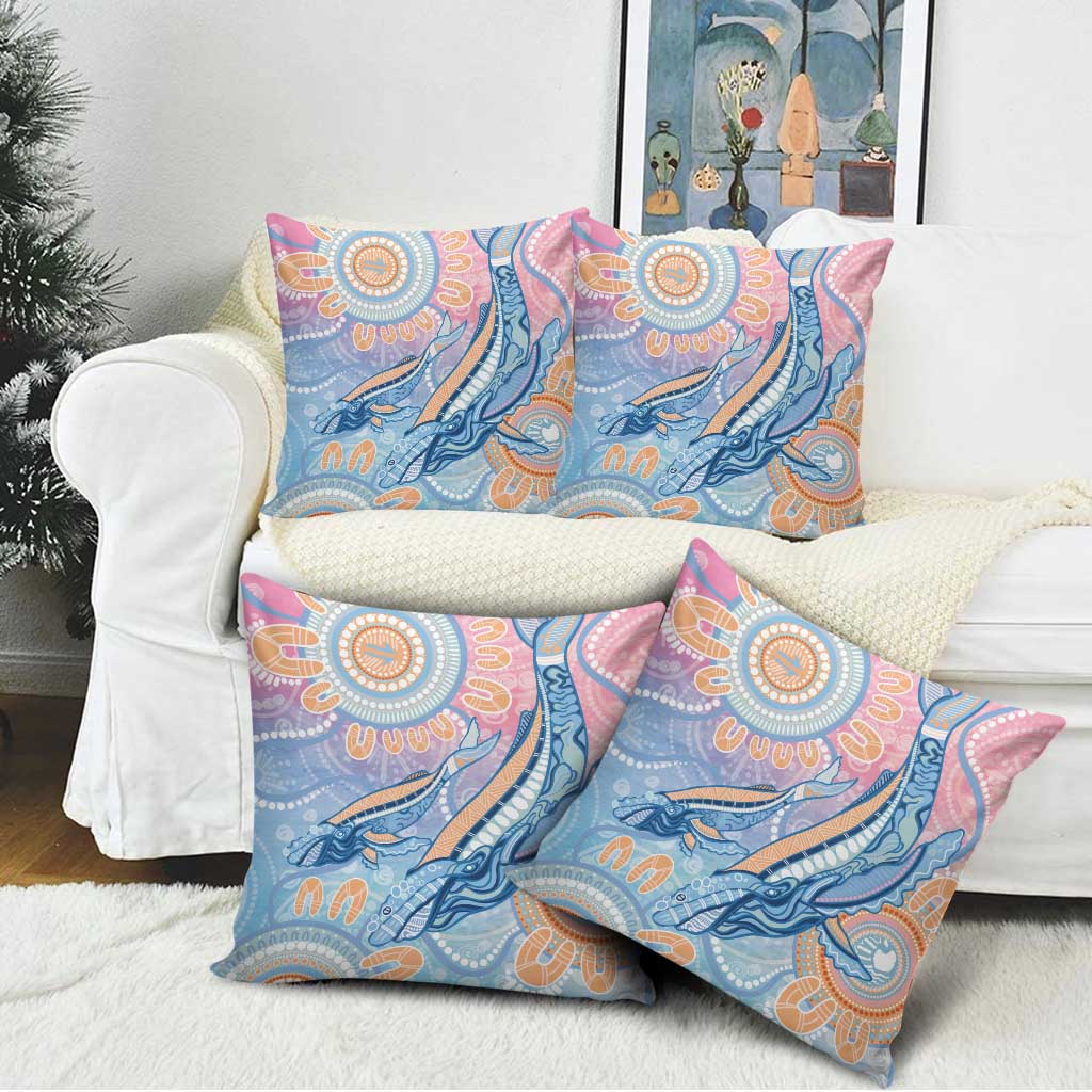 Aussie NAIDOC Week Pastel Pillow Cover Dreaming Whales