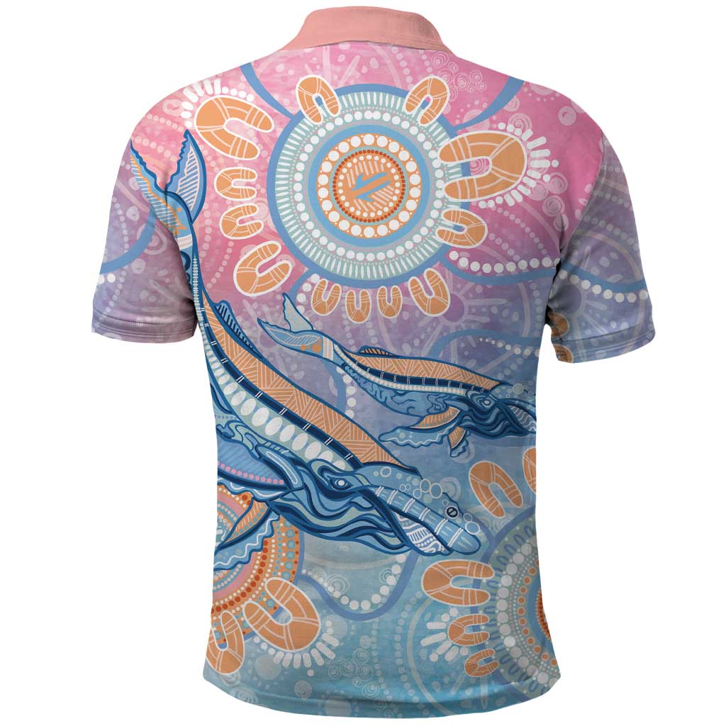 Aussie NAIDOC Week Pastel Polo Shirt Dreaming Whales