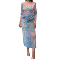 Aussie NAIDOC Week Pastel Puletasi Dreaming Whales