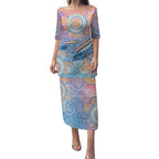 Aussie NAIDOC Week Pastel Puletasi Dreaming Whales