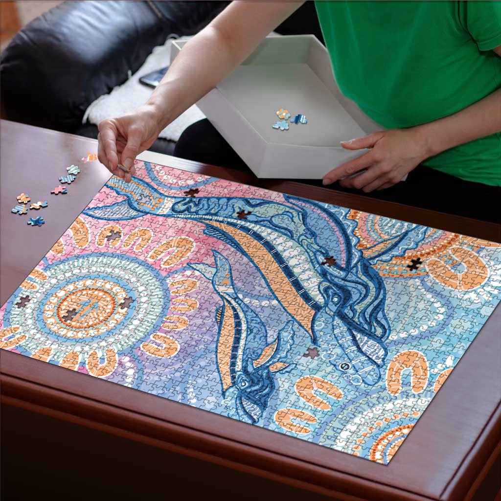 Aussie NAIDOC Week Pastel Puzzle Dreaming Whales