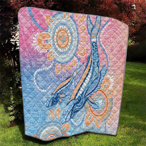 Aussie NAIDOC Week Pastel Quilt Dreaming Whales