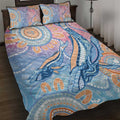 Aussie NAIDOC Week Pastel Quilt Bed Set Dreaming Whales