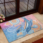 Aussie NAIDOC Week Pastel Rubber Doormat Dreaming Whales