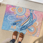 Aussie NAIDOC Week Pastel Rubber Doormat Dreaming Whales