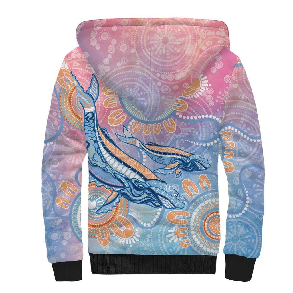 Aussie NAIDOC Week Pastel Sherpa Hoodie Dreaming Whales