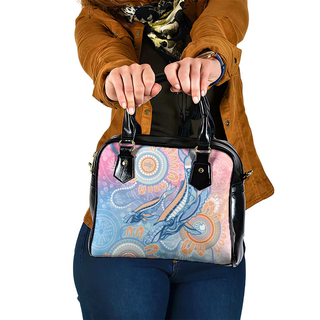 Aussie NAIDOC Week Pastel Shoulder Handbag Dreaming Whales