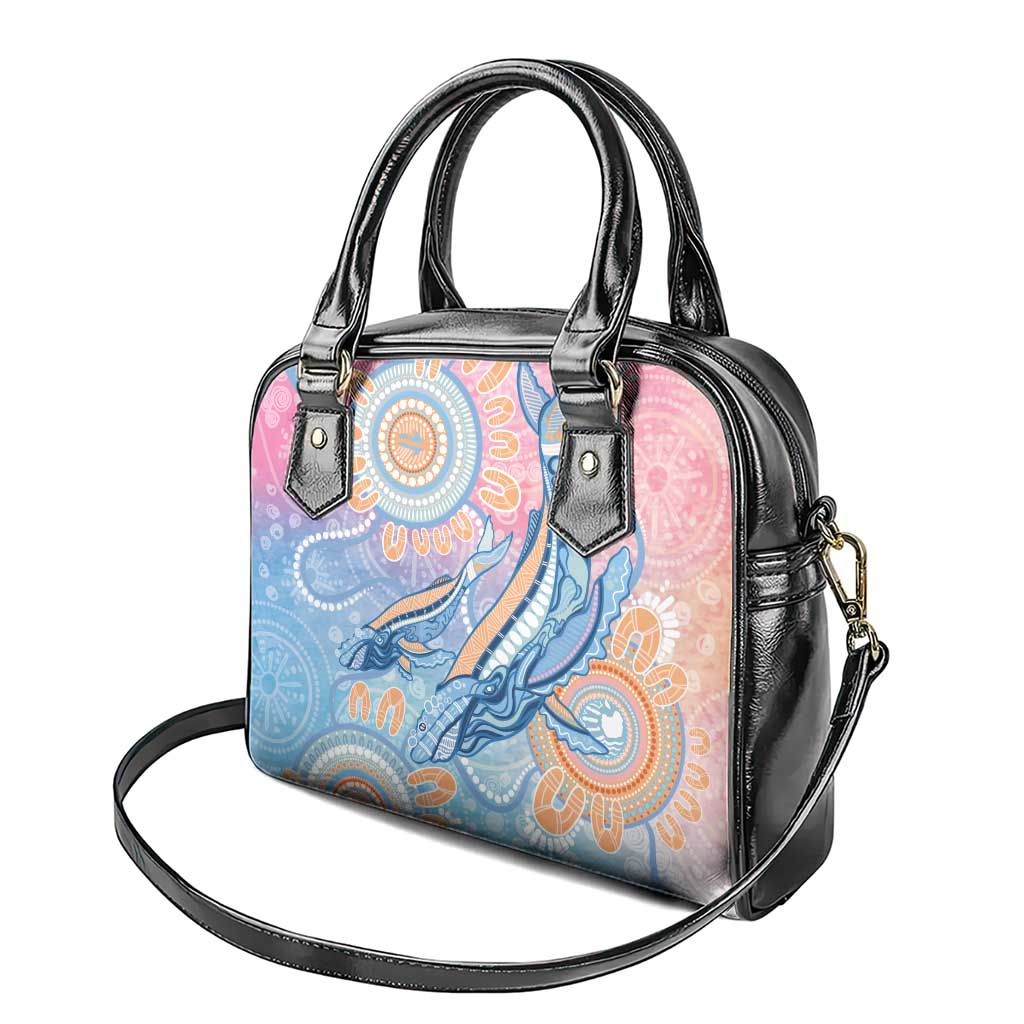 Aussie NAIDOC Week Pastel Shoulder Handbag Dreaming Whales