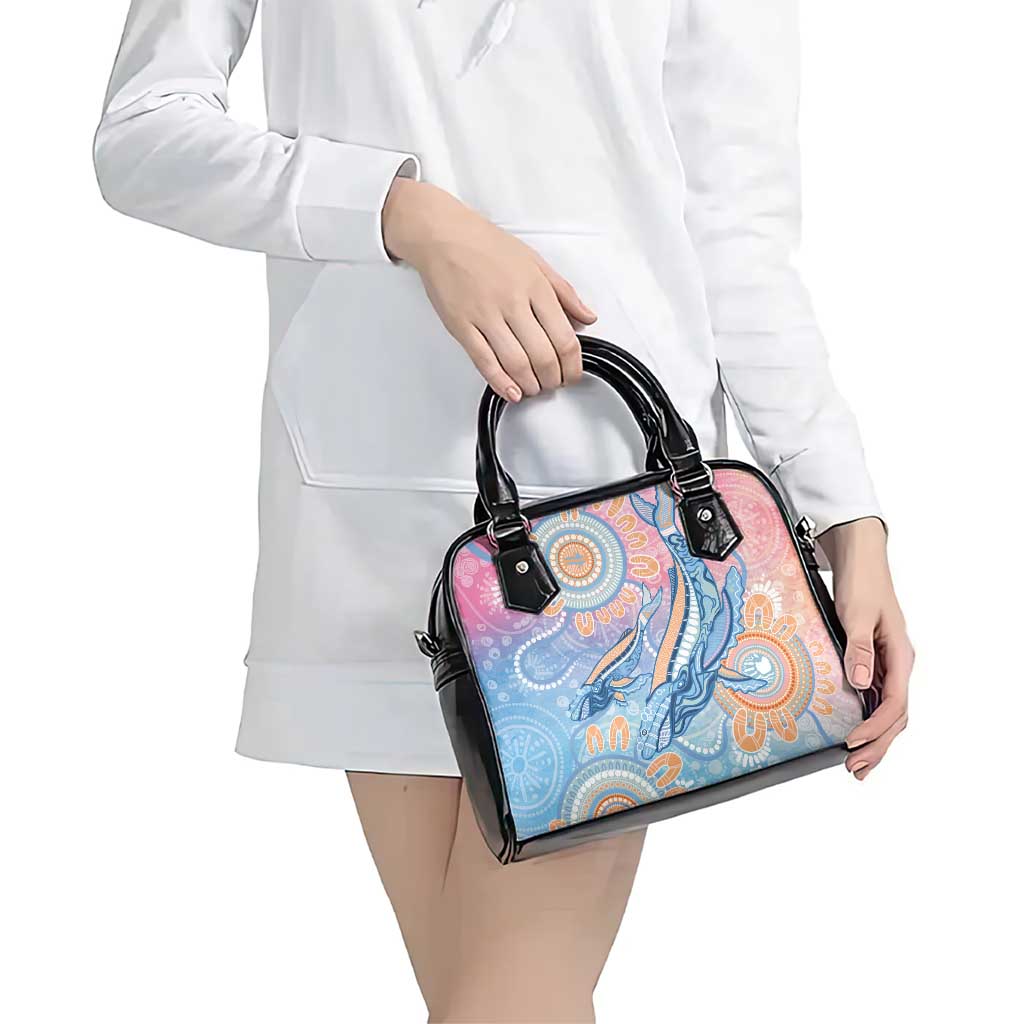 Aussie NAIDOC Week Pastel Shoulder Handbag Dreaming Whales