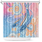 Aussie NAIDOC Week Pastel Shower Curtain Dreaming Whales