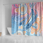 Aussie NAIDOC Week Pastel Shower Curtain Dreaming Whales