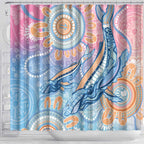 Aussie NAIDOC Week Pastel Shower Curtain Dreaming Whales