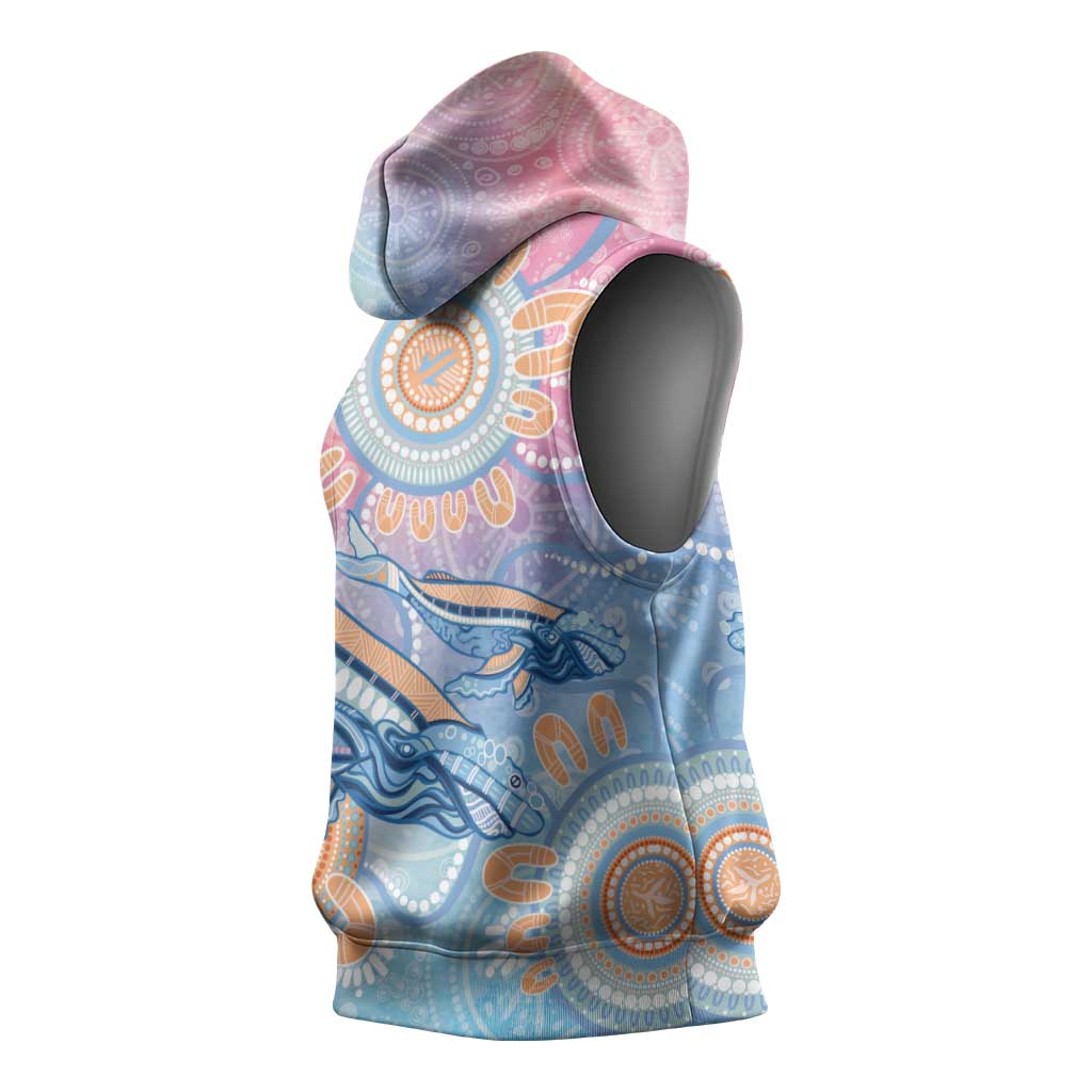Aussie NAIDOC Week Pastel Sleeveless Hoodie Dreaming Whales