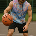 Aussie NAIDOC Week Pastel Sleeveless Hoodie Dreaming Whales