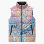 Aussie NAIDOC Week Pastel Sleeveless Puffer Jacket Dreaming Whales