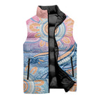 Aussie NAIDOC Week Pastel Sleeveless Puffer Jacket Dreaming Whales