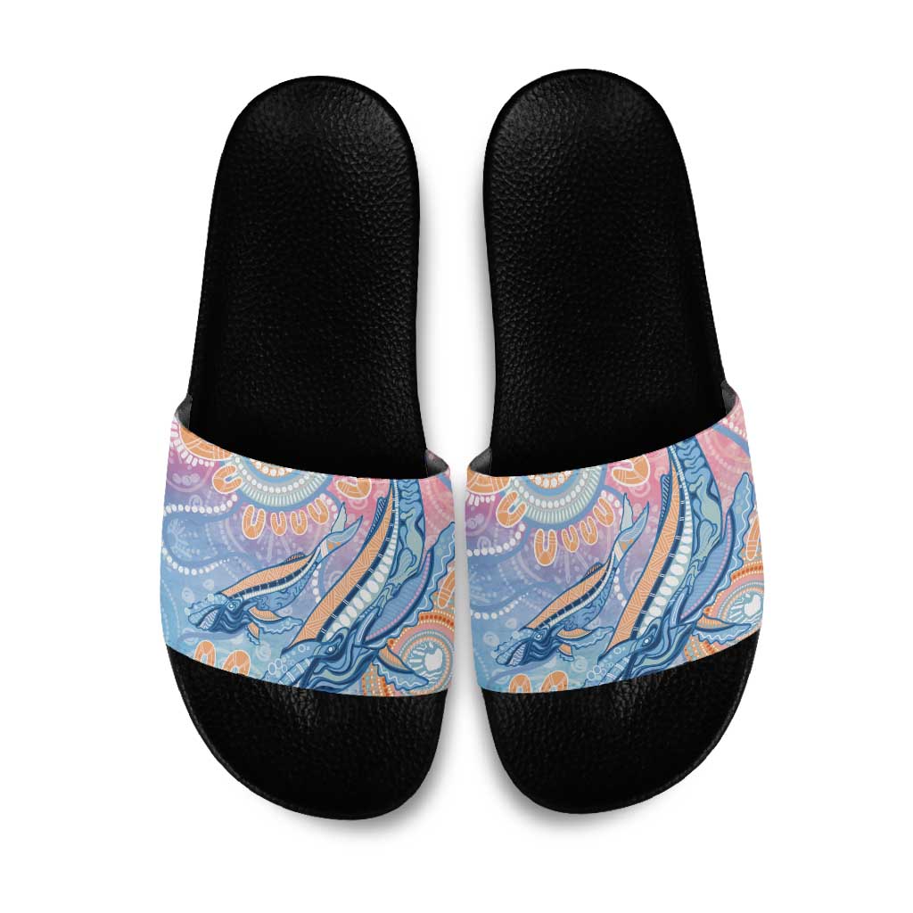 Aussie NAIDOC Week Pastel Slide Sandals Dreaming Whales
