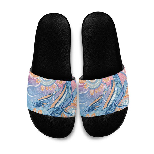Aussie NAIDOC Week Pastel Slide Sandals Dreaming Whales