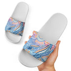 Aussie NAIDOC Week Pastel Slide Sandals Dreaming Whales