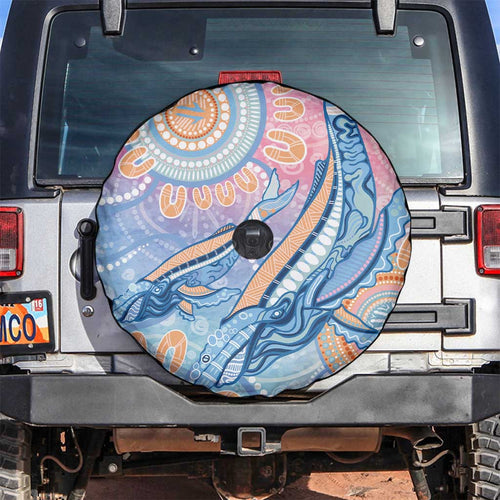 Aussie NAIDOC Week Pastel Spare Tire Cover Dreaming Whales