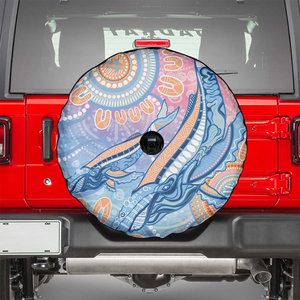 Aussie NAIDOC Week Pastel Spare Tire Cover Dreaming Whales