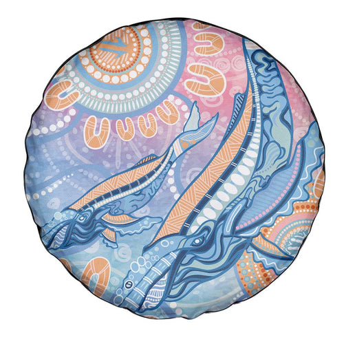 Aussie NAIDOC Week Pastel Spare Tire Cover Dreaming Whales