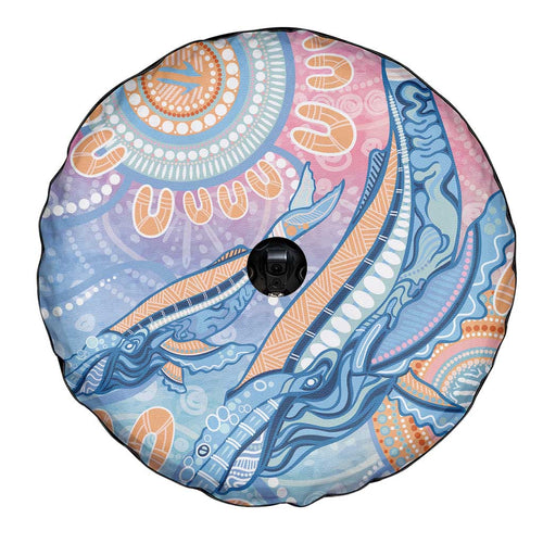 Aussie NAIDOC Week Pastel Spare Tire Cover Dreaming Whales