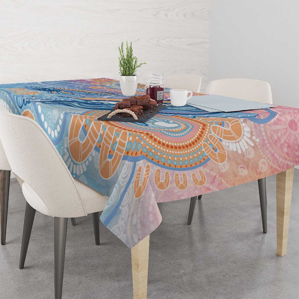 Aussie NAIDOC Week Pastel Tablecloth Dreaming Whales